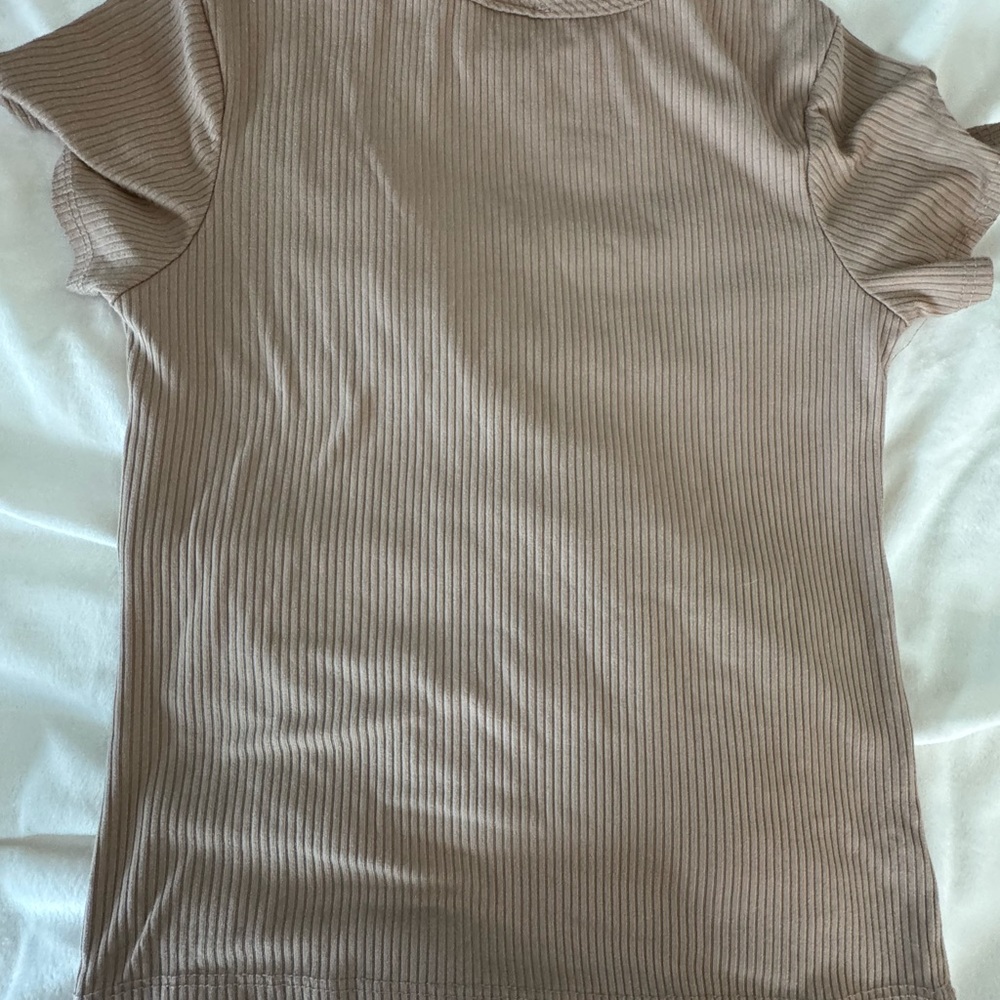 Olivia Rae Beige Ribbed Top - Picture 6 of 7